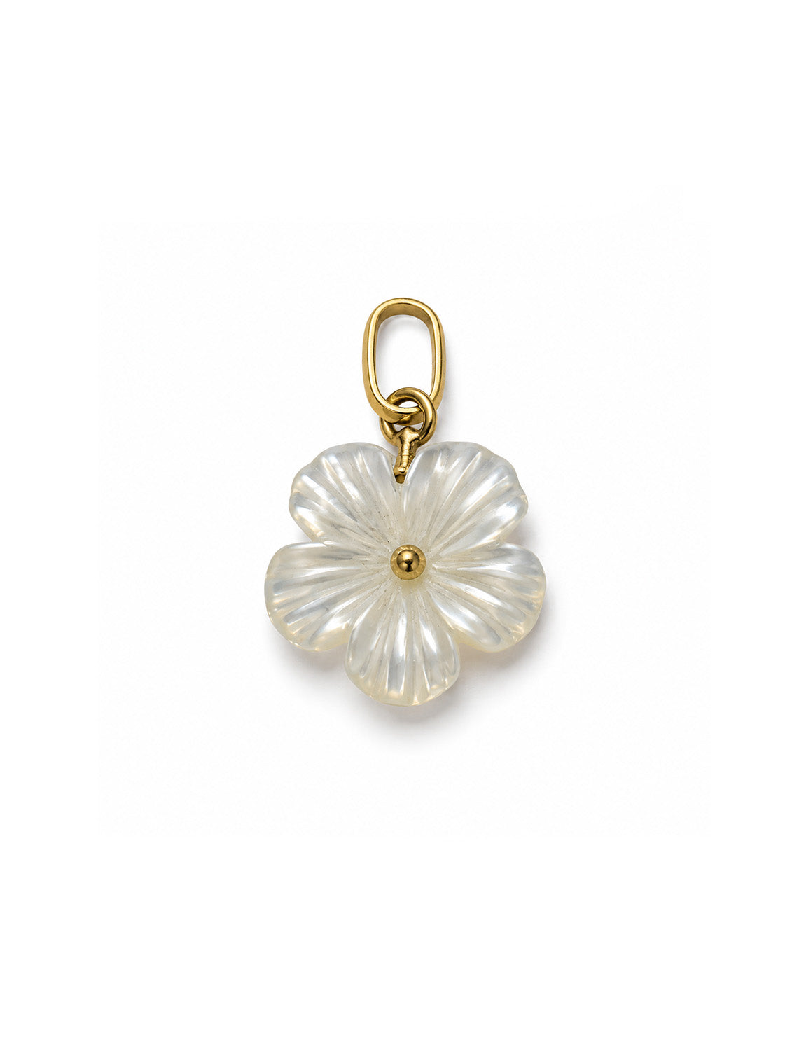 Carved Pearl Flower Charm